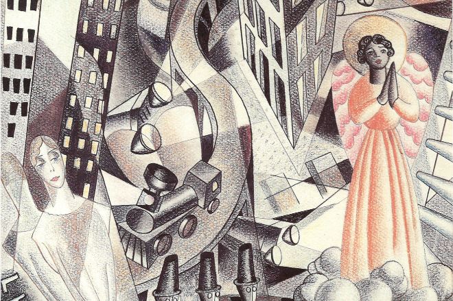 Estampa cinética (1927) Maruja Mallo, Galería Guillermo de Osma.
