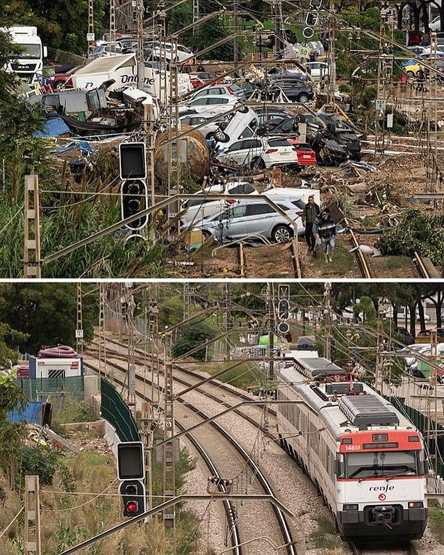 Antes y después de la DANA en Valencia, fotografía de David Ramos