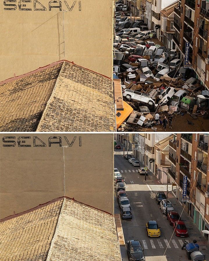 Antes y después de la DANA en Valencia, fotografía de David Ramos