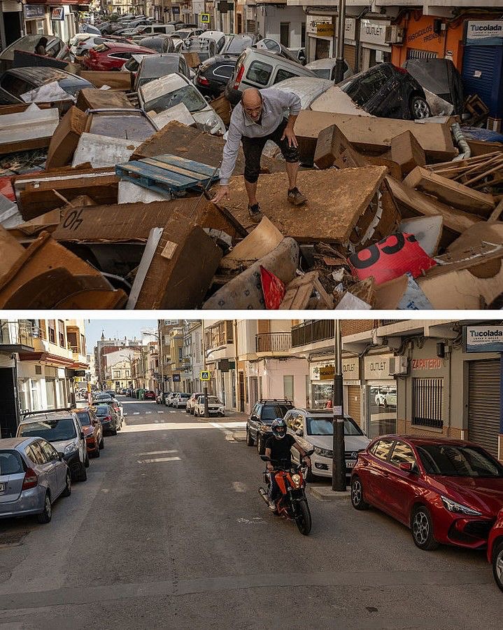 Antes y después de la DANA en Valencia, fotografía de David Ramos