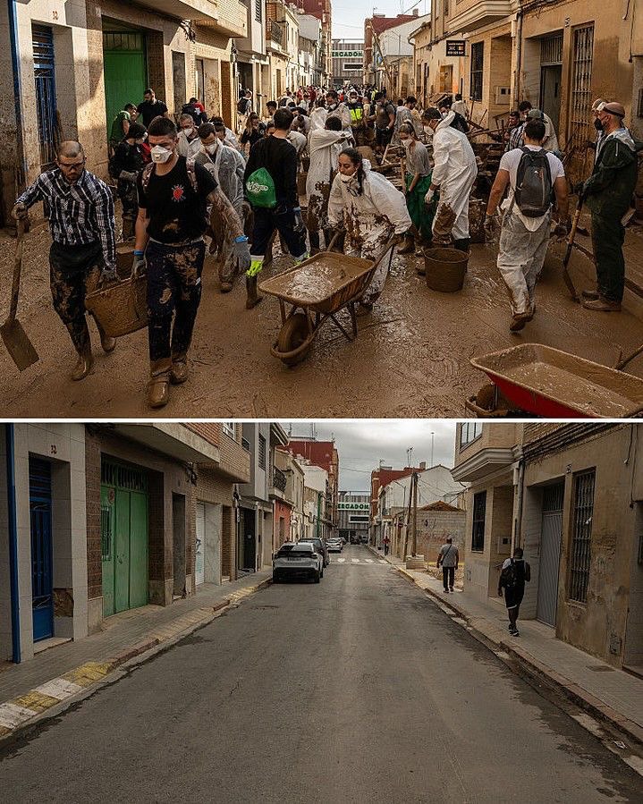 Antes y después de la DANA en Valencia, fotografía de David Ramos