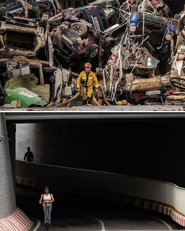 Antes y después de la DANA en Valencia, fotografía de David Ramos