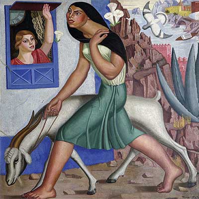 La mujer con cabra, Maruja Mallo.