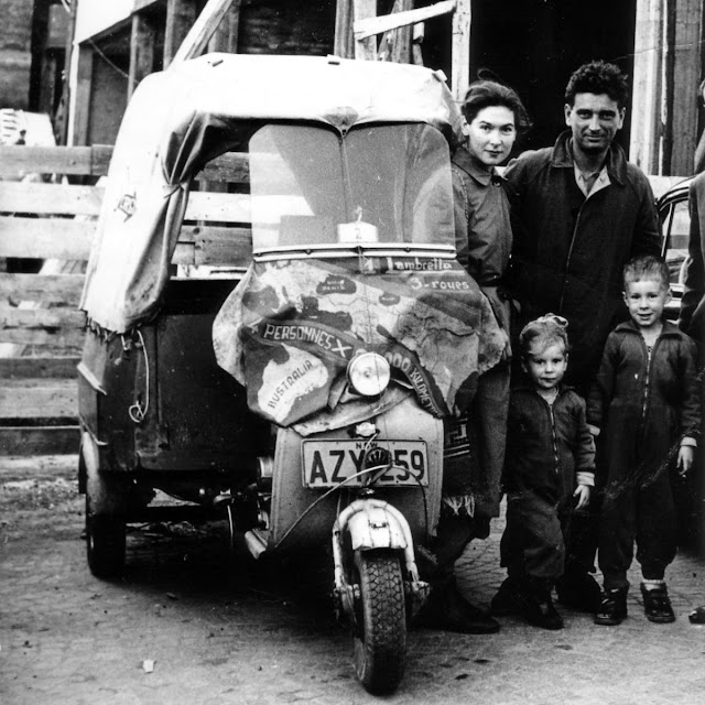 Familia Montin, viaje en scooter de Sídney a París