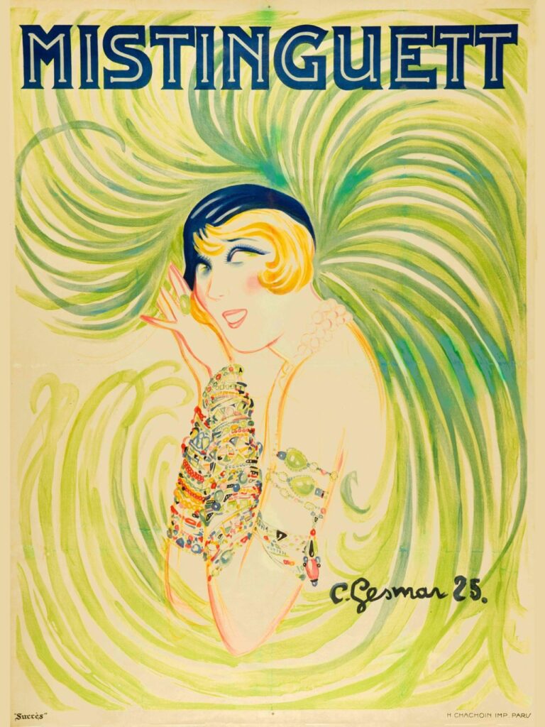 Cartel Mistinguett de Charles Gesmar, 1925