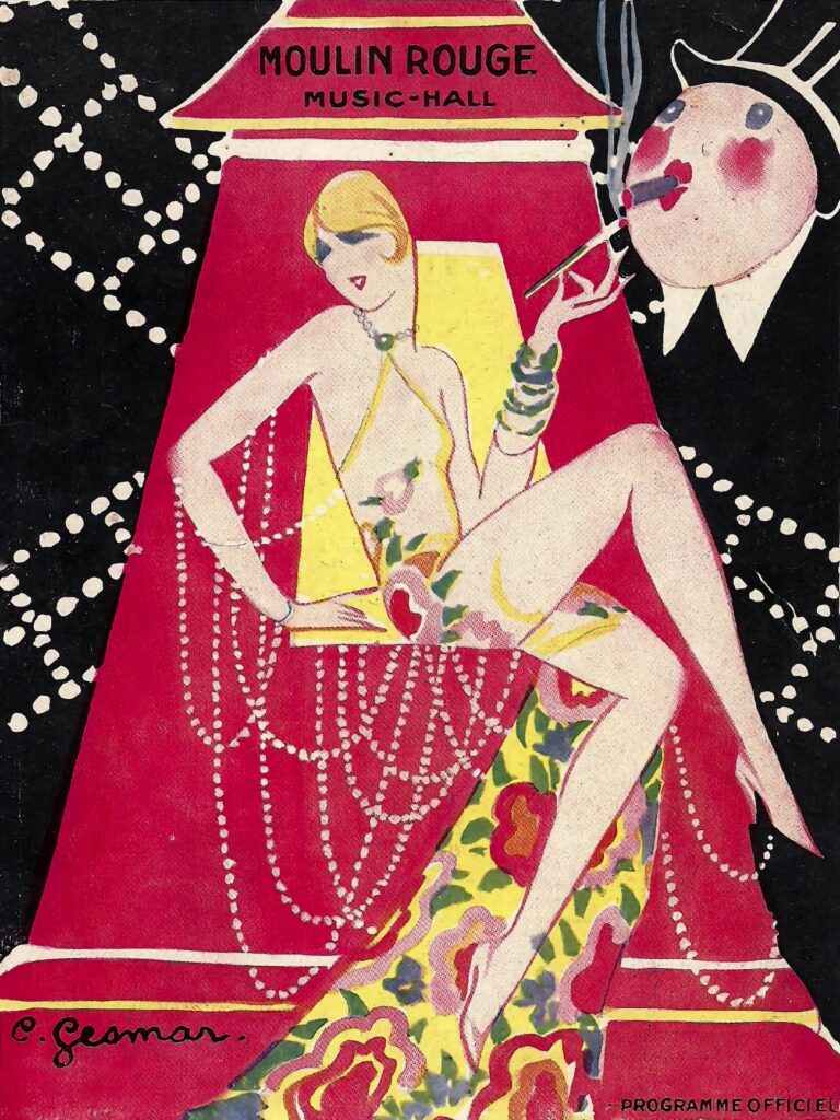 Portada del programa de Moulin Rouge, Gesmar, 1927